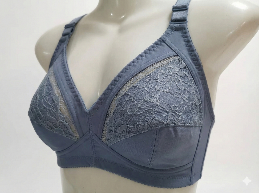 Women’s Premium Blue Cotton Bra – Breathable & Soft