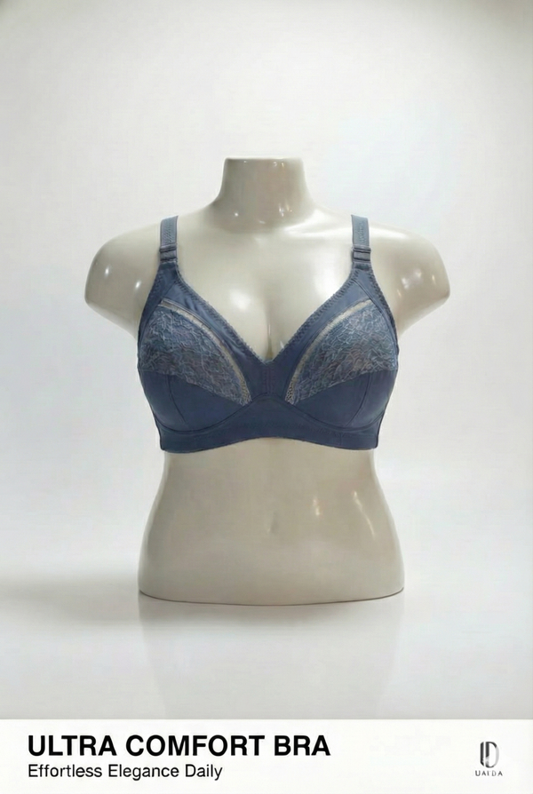 Women’s Premium Blue Cotton Bra – Breathable & Soft